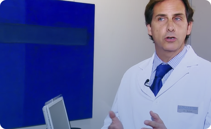 Imagen del video del Dr. Gonzalo Muñoz explicando qué es el glaucoma