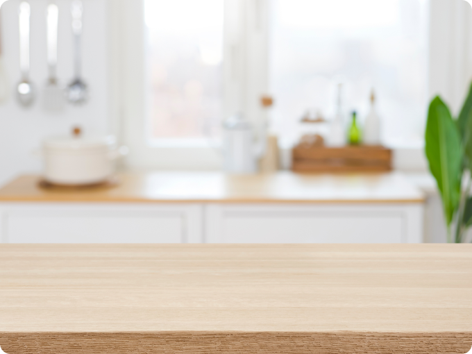 imagen borrosa de una cocina