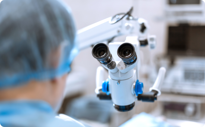 primer plano microscopio quirúrgico